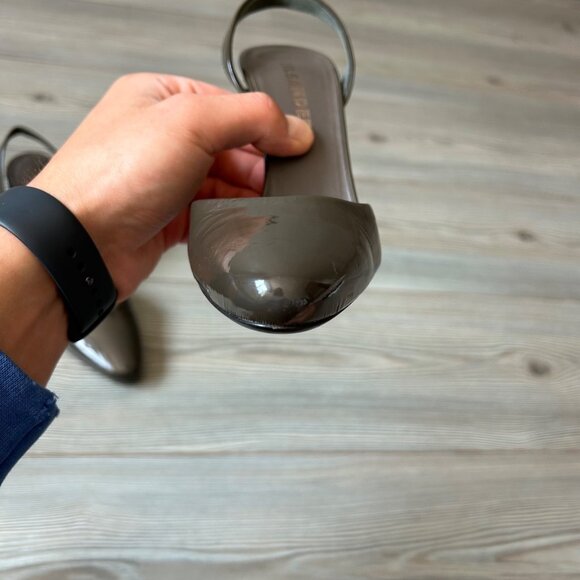 Jil Sander Patent Leather Olive Heels - Picture 8 of 9